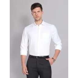 AD by Arvind White Regular Fit Self Design Shirt-picture-40