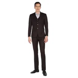 AD by Arvind Wine Notch Lapel 3 - Piece Suit-picture-37