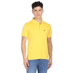 AD by Arvind Yellow Slim Fit Polo T-Shirt-picture-34