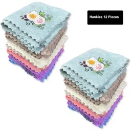 AD COLLECTION Microfiber Hankies/Rumal for Women Girls Babies ["Multicolor"] Handkerchief-picture-11