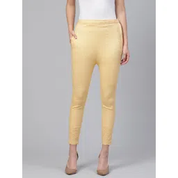 ADA Women Beige Regular Fit Chikankari Hand Embroidered Sustainable Handloom Trousers-picture-21