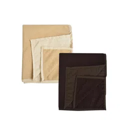 Adbeni Infants 2-Pcs Beige & Brown Mattress Protectors-picture-12