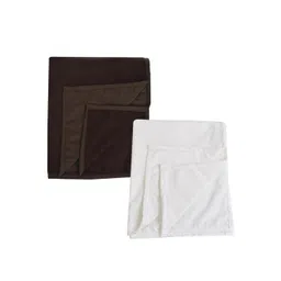 Adbeni Infants White & Coffee-Brown 2 Pieces 210 GSM Waterproof Mattress Protectors-picture-11
