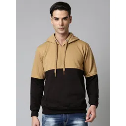 ADBUCKS Men Colourblocked Hooded Sweatshirt image 1