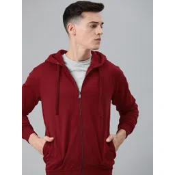 ADBUCKS Men Maroon Hooded Sweatshirt-picture-32