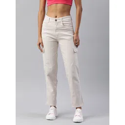 ADBUCKS Straight Fit High-Rise Stretchable Cargo Jeans-picture-22