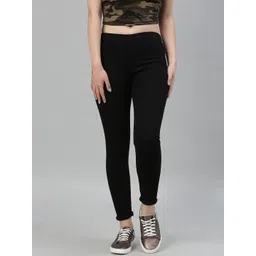 ADBUCKS Women Black Slim Fit Solid Denim Jeggings-picture-34