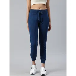 ADBUCKS Women Navy Blue Solid Running Joggers-picture-16