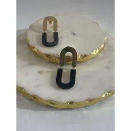 ADC SHEMONA Lucifer Brass-Plated Contemporary Shaped Drop Earrings-picture-19