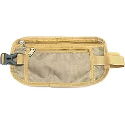 add gear Nylon MultiWare Travel Waist Belt Safe Secure Hidden Pouch Money Belt for Travel Passport ID Wallet Holder Compact Security Money Waist Belt Bag (Skin)-picture-0