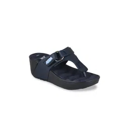 Adda Women Navy Blue Solid Sandals image 1