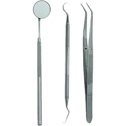 ADDLER Dental PMT Set For Dental Tools Probe/Twiezzer/Mouth Mirror For Oral Care Dental Hygine Kit (INDIAN INSTRUMENT)-picture-10