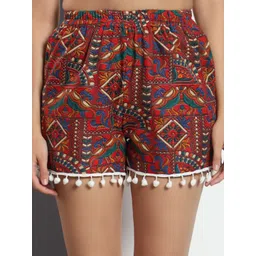 addyvero Printed Women Multicolor High Waist Shorts, Casual Shorts, Regular Shorts-picture-15