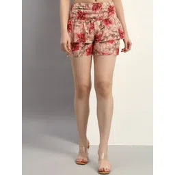 ADDYVERO Women Floral Printed Loose Fit High-Rise Shorts-picture-44