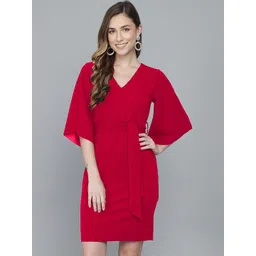 ADDYVERO Women  Red Sheath Dress-picture-22