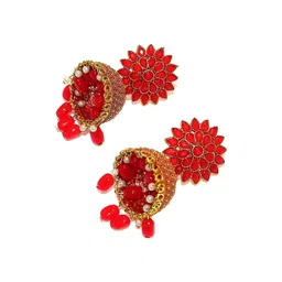 Adhira's Gold-Plated Jhumkas Earrings-picture-31