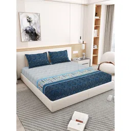 ADHUNA Green 250 TC Single Bedsheet with 2 Pillow Covers-picture-19