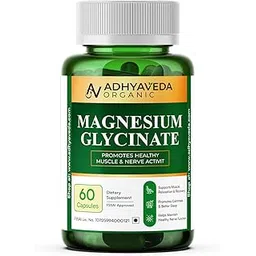 Adhyaveda Organic Magnesium Glycinate – 550 mg per Capsule (121 mg Elemental Mg) – Supports Muscle Relaxation, Nerve Health & Better Sleep – 60 Veg Capsules – FSSAI Approved-picture-25