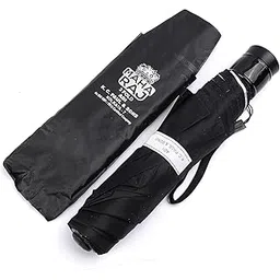adi k.c. paul & sons MahaRaj 3 Fold Black heavy Duty Umbrella-picture-12
