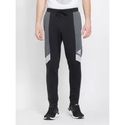 Adidas Black & Grey Regular Fit Colour Block Trackpants-picture-20