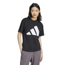 Adidas Black Cotton Regular Fit Logo Printed Sports T-Shirt-picture-35