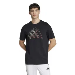 Adidas Black Cotton Regular Fit Printed Sports T-Shirt-picture-25