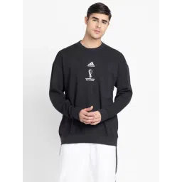 Adidas Black Cotton Regular Fit Printed Sweatshirt-picture-21
