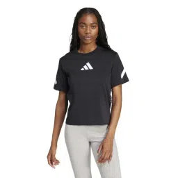 Adidas Black Cotton Regular Fit Sports T-Shirt-picture-39