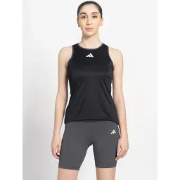 adidas Black Logo Print Sports Tank Top-picture-25