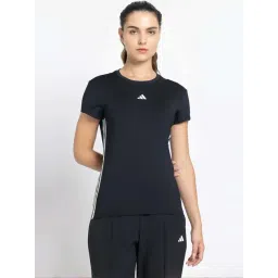 adidas Black Plain Sports T-Shirt-picture-32