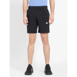 adidas Black Regular Fit Logo Print Shorts-picture-14