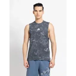 Adidas Black Regular Fit Printed Tank Tees-picture-18