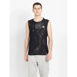 Adidas Black Slim Fit Printed Tank Tee-picture-38