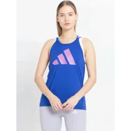 adidas Blue Plain Sports Tank Top-picture-36