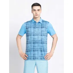 adidas Blue Regular Fit Printed Golf Polo T-Shirt-picture-18