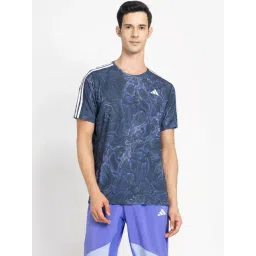 Adidas Blue Regular Fit Printed Sports T-Shirt-picture-34