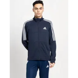 Adidas Blue Regular Fit Sports Jacket-picture-17
