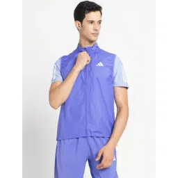 Adidas Blue Slim Fit Printed Sports Jacket-picture-35