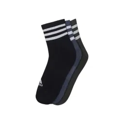 adidas Blue Striped Mid Socks Pair of 3 - L-picture-13