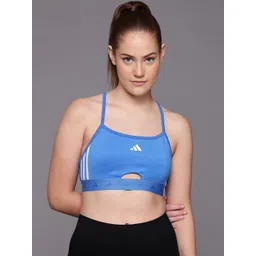 ADIDAS Brand Logo Detail Medium Coverage Styled Back AER LS HYGLM Training Bra JM0840-picture-21