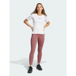 Adidas Burgundy Fitted Sports Tights image 4
