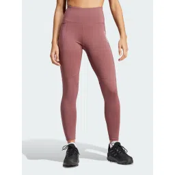 Adidas Burgundy Fitted Sports Tights image 1