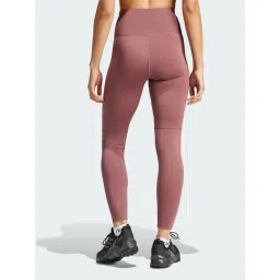 Adidas Burgundy Fitted Sports Tights image 2