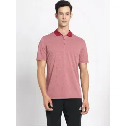 Adidas Burgundy Regular Fit Texture Sports Polo-picture-10