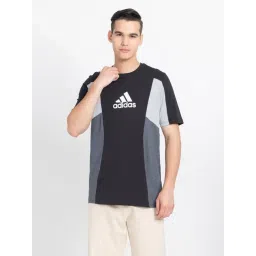 adidas Essentials Black Regular Fit Cotton Crew T-Shirt-picture-23