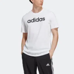 adidas essentials single jersey linear embroidered logo tee men sportswear men sportswear-picture-23