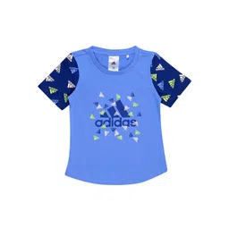 ADIDAS Girls Brand Logo Printed T-shirt-picture-39
