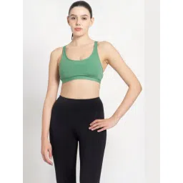 adidas Green Plain Sports Bra-picture-26