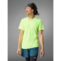 adidas Green Regular Fit Designed 4 Running Sports T-Shirt-picture-26