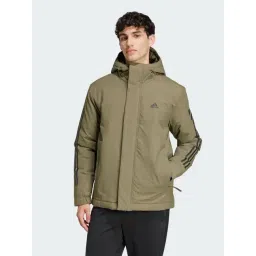 Adidas Green Regular Fit Printed Hooded Jacket-picture-35